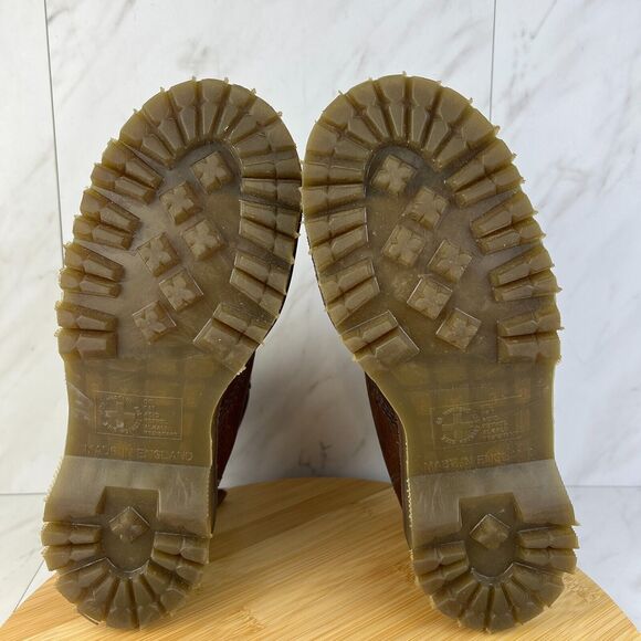 Dr. Doc Martens 8287 Made In England Mens Size 7 Brown Leather Work Boots Shoes - Picture 6 of 8